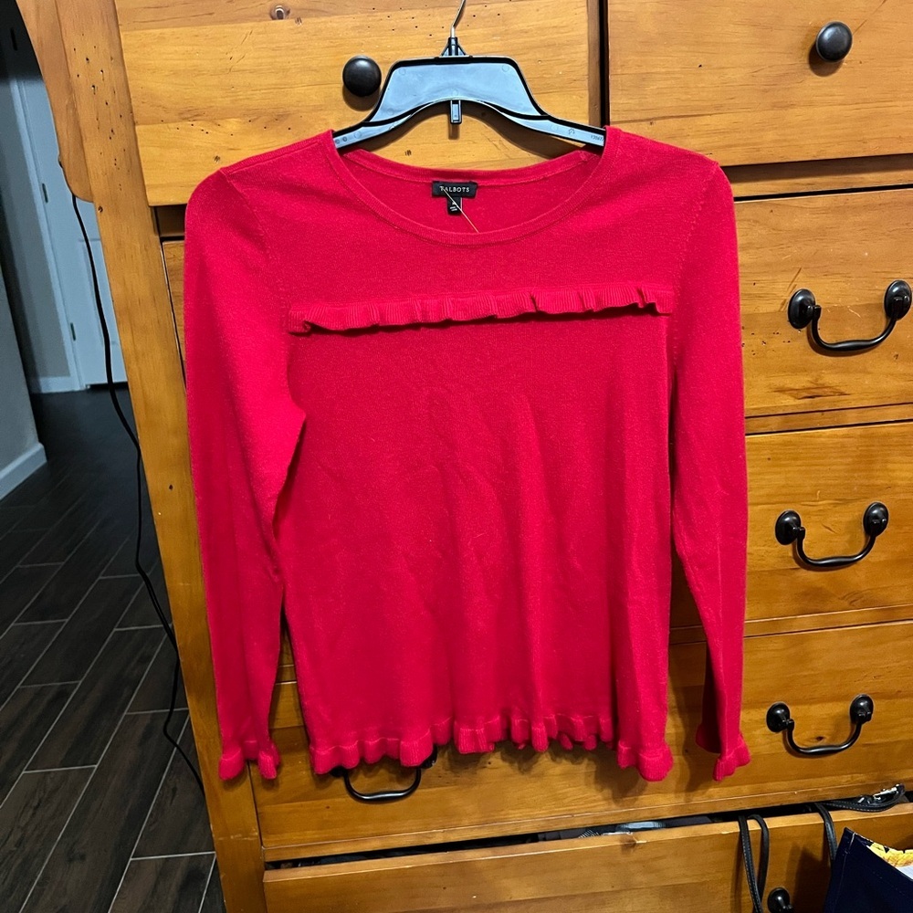 Talbots Red Crew Neck Sweater